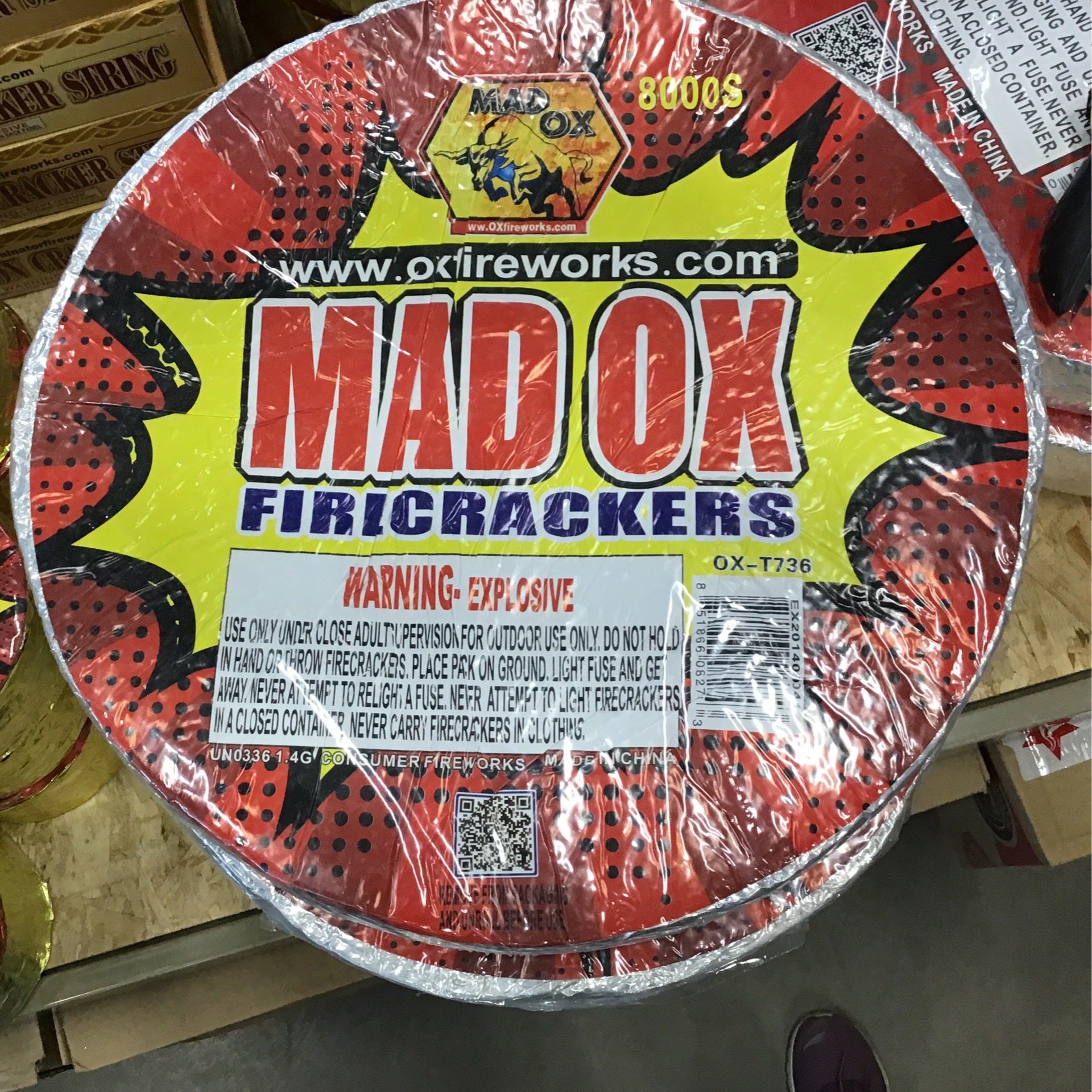 Mad Ox Firecrackers 8000 KG Fireworks Warehouse South Range, Wisconsin